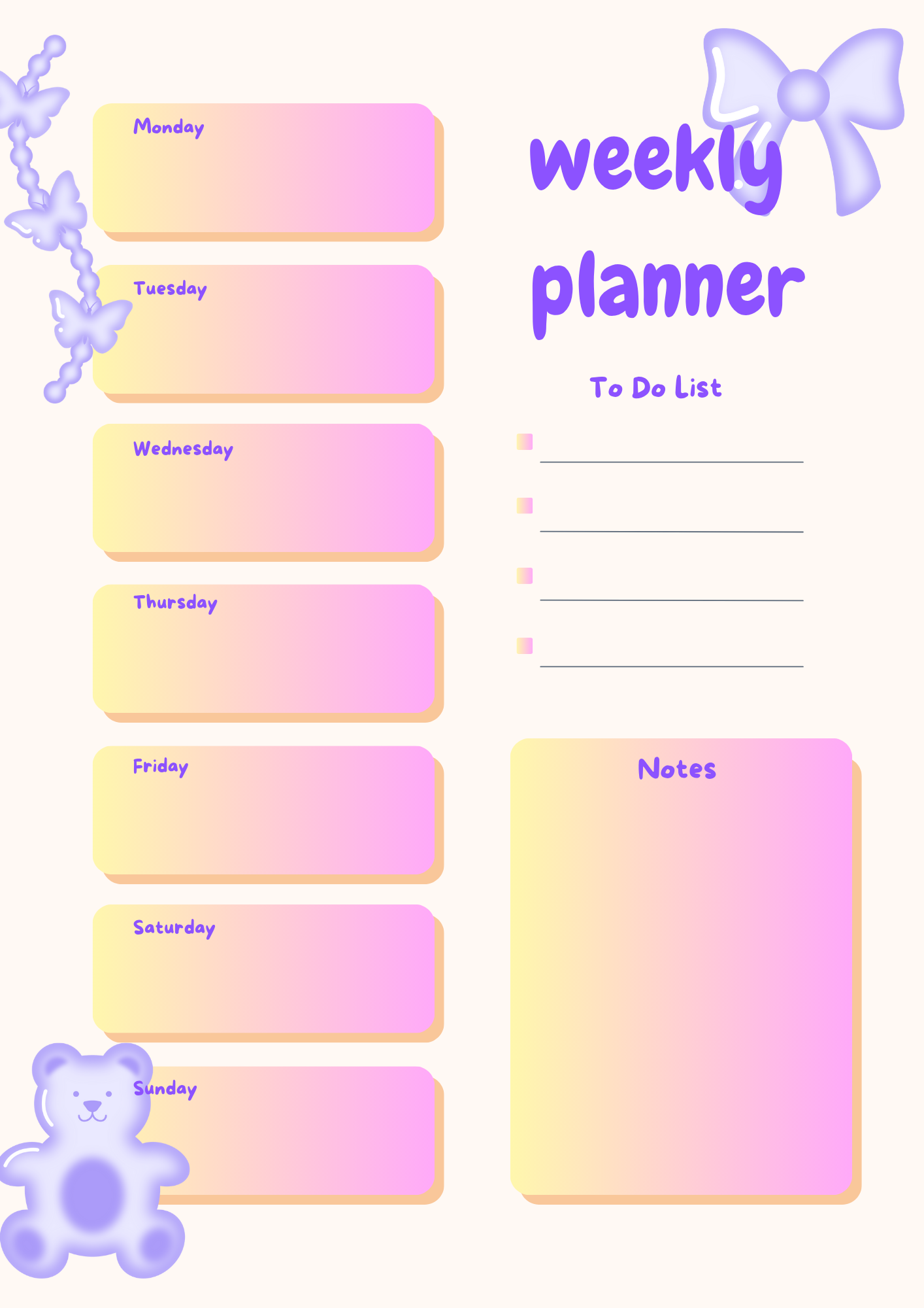 weekly Planner